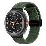 สายสายนาฬิกาถักพร้อมหัวเข็มขัดแม่เหล็กพับได้ สำหรับ Samsung Galaxy Watch8 / Watch8 Classic
