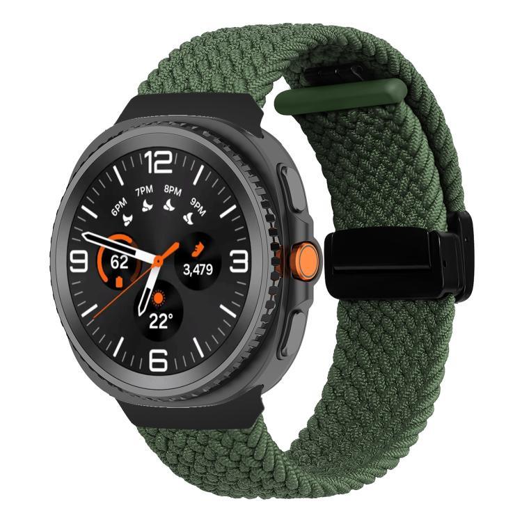 สายสายนาฬิกาถักพร้อมหัวเข็มขัดแม่เหล็กพับได้ สำหรับ Samsung Galaxy Watch8 / Watch8 Classic