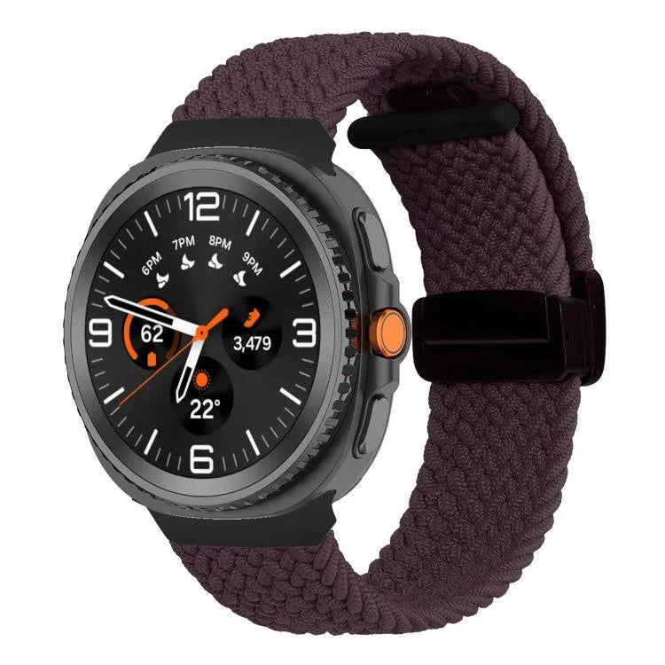 สายสายนาฬิกาถักพร้อมหัวเข็มขัดแม่เหล็กพับได้ สำหรับ Samsung Galaxy Watch8 / Watch8 Classic