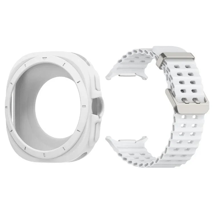 สายซิลิโคนสำหรับนาฬิกา Marine Dual Buckle สำหรับ Samsung Galaxy Watch 47mm / Ultra 2025