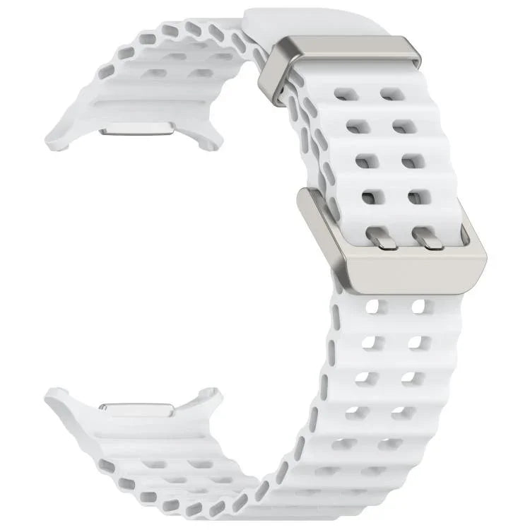 สายซิลิโคนสำหรับนาฬิกา Marine Dual Buckle สำหรับ Samsung Galaxy Watch 47mm / Ultra 2025