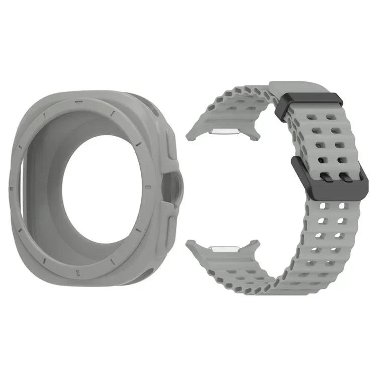 สายซิลิโคนสำหรับนาฬิกา Marine Dual Buckle สำหรับ Samsung Galaxy Watch 47mm / Ultra 2025