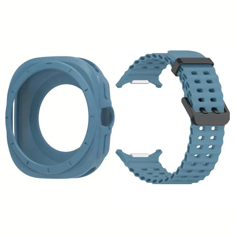 สายซิลิโคนสำหรับนาฬิกา Marine Dual Buckle สำหรับ Samsung Galaxy Watch 47mm / Ultra 2025