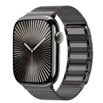 สายรัดนาฬิกาสแตนเลสสตีลทอรูปตัว I แบบแม่เหล็ก สำหรับ Apple Watch ขนาด 46 มม. / 49 มม. / 45 มม. / 44 มม., สำหรับ Apple Watch ขนาด 42 มม. / 41 มม. / 40 มม. / 38 มม.