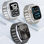 สายรัดนาฬิกาสแตนเลสสตีลทอรูปตัว I แบบแม่เหล็ก สำหรับ Apple Watch ขนาด 46 มม. / 49 มม. / 45 มม. / 44 มม., สำหรับ Apple Watch ขนาด 42 มม. / 41 มม. / 40 มม. / 38 มม.