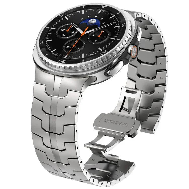 สายสแตนเลสสตีลพร้อมหัวเข็มขัดแบบผีเสื้อ สำหรับ Samsung Galaxy Watch8 / Watch8 Classic