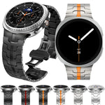 สายสแตนเลสสตีลพร้อมหัวเข็มขัดแบบผีเสื้อ สำหรับ Samsung Galaxy Watch8 / Watch8 Classic