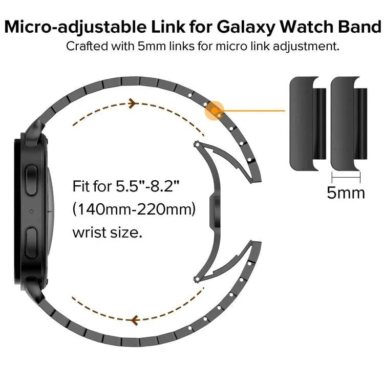 สายสแตนเลสสตีลแบบเม็ดเดียวพร้อมหัวเข็มขัดผีเสื้อ สำหรับ Samsung Galaxy Watch8 / Watch8 Classic