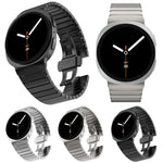 สายสแตนเลสสตีลแบบเม็ดเดียวพร้อมหัวเข็มขัดผีเสื้อ สำหรับ Samsung Galaxy Watch8 / Watch8 Classic