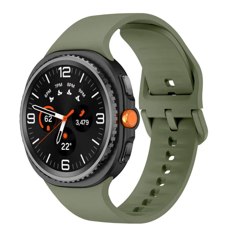 Flat Solid Color Silicone Watch Band, For Samsung Galaxy Watch8 / Watch8 Classic