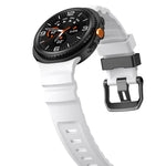 สายซิลิโคนกีฬาแบบหัวเข็มขัดสีดำ สำหรับ Samsung Galaxy Watch8 / Watch8 Classic