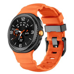 สายซิลิโคนกีฬาแบบหัวเข็มขัดสีดำ สำหรับ Samsung Galaxy Watch8 / Watch8 Classic