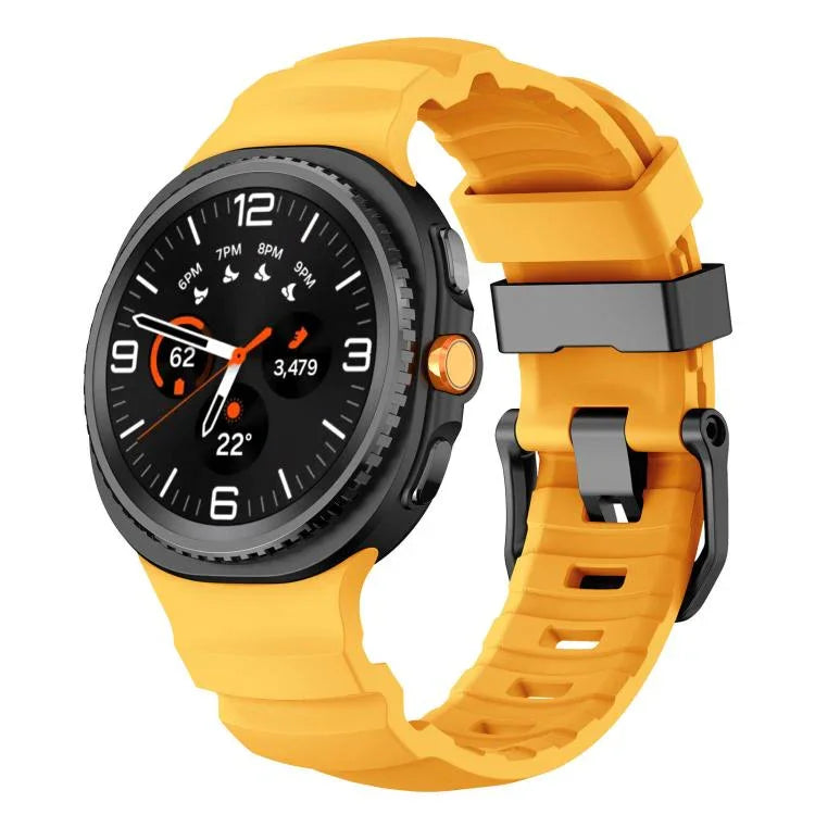 สายซิลิโคนกีฬาแบบหัวเข็มขัดสีดำ สำหรับ Samsung Galaxy Watch8 / Watch8 Classic
