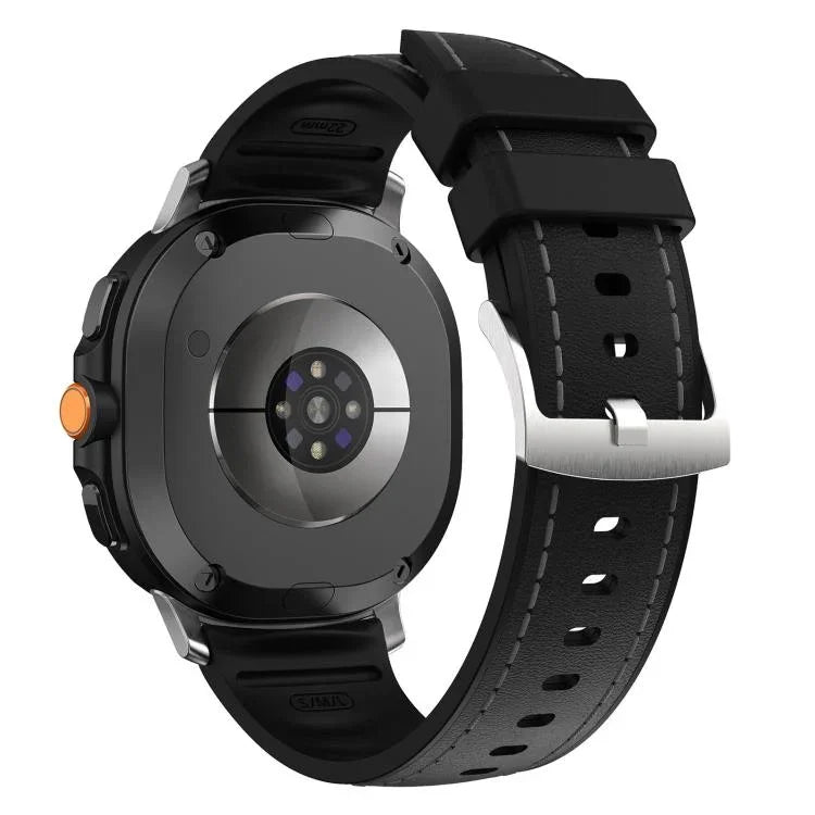 สายหนังผสมซิลิโคน สำหรับ Samsung Galaxy Watch8 / Watch8 Classic
