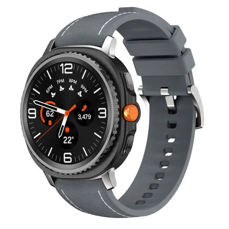 สายหนังผสมซิลิโคน สำหรับ Samsung Galaxy Watch8 / Watch8 Classic
