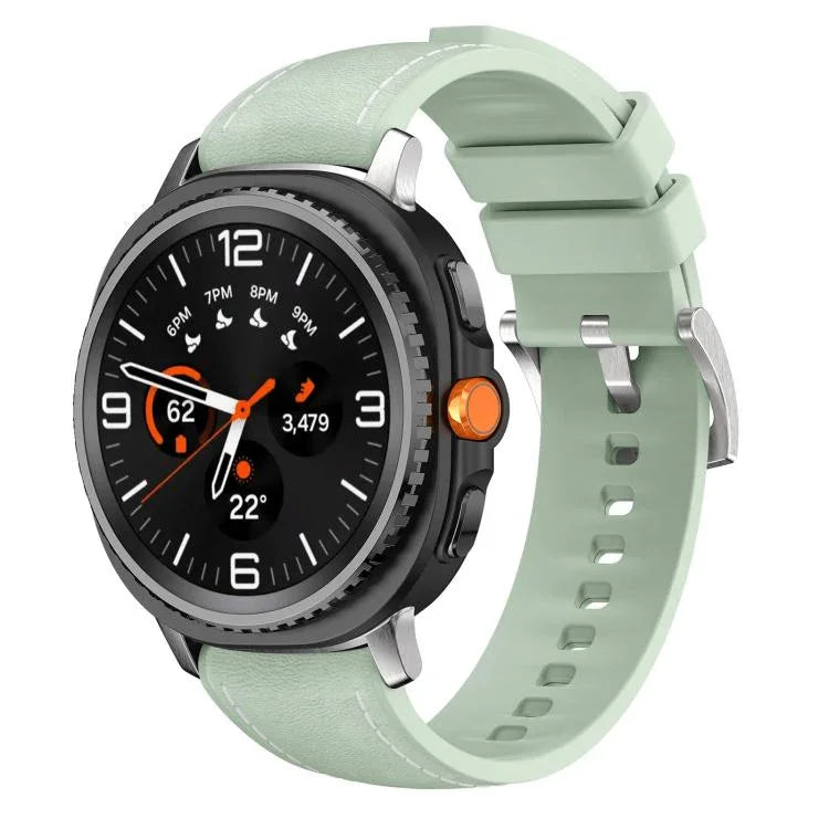 สายหนังผสมซิลิโคน สำหรับ Samsung Galaxy Watch8 / Watch8 Classic