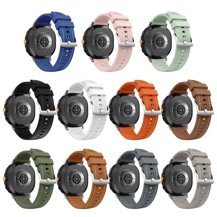 สายหนังผสมซิลิโคน สำหรับ Samsung Galaxy Watch8 / Watch8 Classic