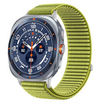 สายไนลอนถักพร้อมตีนตุ๊กแกและอินเทอร์เฟซโลหะ สำหรับ Samsung Galaxy Watch Ultra 47mm / Ultra 2025