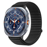สายไนลอนถักพร้อมตีนตุ๊กแกและอินเทอร์เฟซโลหะ สำหรับ Samsung Galaxy Watch Ultra 47mm / Ultra 2025