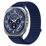 สายไนลอนถักพร้อมตีนตุ๊กแกและอินเทอร์เฟซโลหะ สำหรับ Samsung Galaxy Watch Ultra 47mm / Ultra 2025