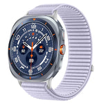 สายไนลอนถักพร้อมตีนตุ๊กแกและอินเทอร์เฟซโลหะ สำหรับ Samsung Galaxy Watch Ultra 47mm / Ultra 2025