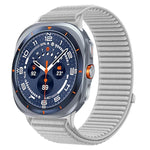 สายไนลอนถักพร้อมตีนตุ๊กแกและอินเทอร์เฟซโลหะ สำหรับ Samsung Galaxy Watch Ultra 47mm / Ultra 2025