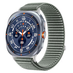 สายไนลอนถักพร้อมตีนตุ๊กแกและอินเทอร์เฟซโลหะ สำหรับ Samsung Galaxy Watch Ultra 47mm / Ultra 2025