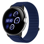 สายรัดนาฬิกาแบบตีนตุ๊กแกไนลอนทอพร้อมอินเทอร์เฟซโลหะ สำหรับ Google Pixel Watch 4 / Watch 3 45mm, สำหรับ Google Pixel Watch 4 / 3 / 2 / 1 41mm