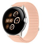 สายรัดนาฬิกาแบบตีนตุ๊กแกไนลอนทอพร้อมอินเทอร์เฟซโลหะ สำหรับ Google Pixel Watch 4 / Watch 3 45mm, สำหรับ Google Pixel Watch 4 / 3 / 2 / 1 41mm