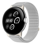 สายรัดนาฬิกาแบบตีนตุ๊กแกไนลอนทอพร้อมอินเทอร์เฟซโลหะ สำหรับ Google Pixel Watch 4 / Watch 3 45mm, สำหรับ Google Pixel Watch 4 / 3 / 2 / 1 41mm