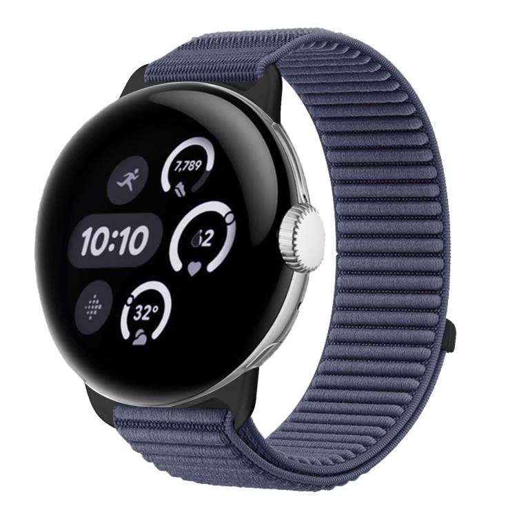 สายรัดนาฬิกาแบบตีนตุ๊กแกไนลอนทอพร้อมอินเทอร์เฟซโลหะ สำหรับ Google Pixel Watch 4 / Watch 3 45mm, สำหรับ Google Pixel Watch 4 / 3 / 2 / 1 41mm