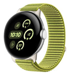 สายรัดนาฬิกาแบบตีนตุ๊กแกไนลอนทอพร้อมอินเทอร์เฟซโลหะ สำหรับ Google Pixel Watch 4 / Watch 3 45mm, สำหรับ Google Pixel Watch 4 / 3 / 2 / 1 41mm