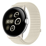 สายรัดนาฬิกาแบบตีนตุ๊กแกไนลอนทอพร้อมอินเทอร์เฟซโลหะ สำหรับ Google Pixel Watch 4 / Watch 3 45mm, สำหรับ Google Pixel Watch 4 / 3 / 2 / 1 41mm