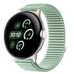 สายรัดนาฬิกาแบบตีนตุ๊กแกไนลอนทอพร้อมอินเทอร์เฟซโลหะ สำหรับ Google Pixel Watch 4 / Watch 3 45mm, สำหรับ Google Pixel Watch 4 / 3 / 2 / 1 41mm