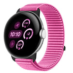 สายรัดนาฬิกาแบบตีนตุ๊กแกไนลอนทอพร้อมอินเทอร์เฟซโลหะ สำหรับ Google Pixel Watch 4 / Watch 3 45mm, สำหรับ Google Pixel Watch 4 / 3 / 2 / 1 41mm