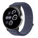 สายรัดนาฬิกาแบบตีนตุ๊กแกไนลอนทอพร้อมอินเทอร์เฟซโลหะ สำหรับ Google Pixel Watch 4 / Watch 3 45mm, สำหรับ Google Pixel Watch 4 / 3 / 2 / 1 41mm