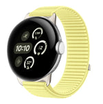 สายรัดนาฬิกาแบบตีนตุ๊กแกไนลอนทอพร้อมอินเทอร์เฟซโลหะ สำหรับ Google Pixel Watch 4 / Watch 3 45mm, สำหรับ Google Pixel Watch 4 / 3 / 2 / 1 41mm