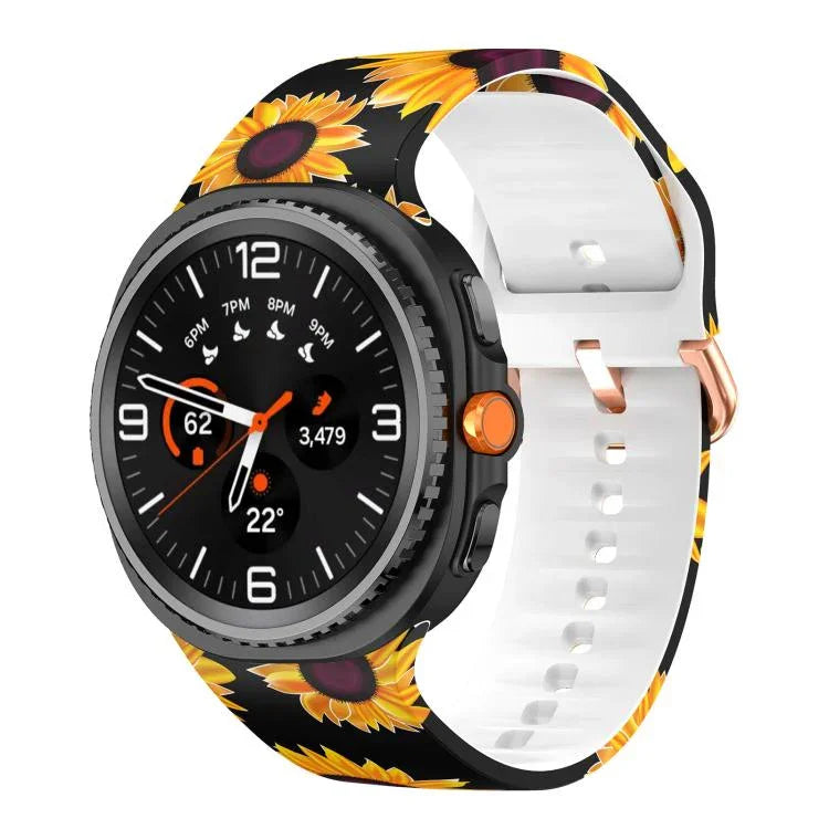 สายซิลิโคนพิมพ์ลาย สำหรับ Samsung Galaxy Watch8 / Watch8 Classic