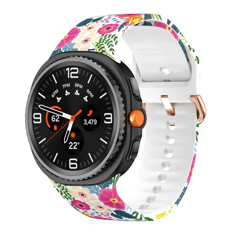 สายซิลิโคนพิมพ์ลาย สำหรับ Samsung Galaxy Watch8 / Watch8 Classic