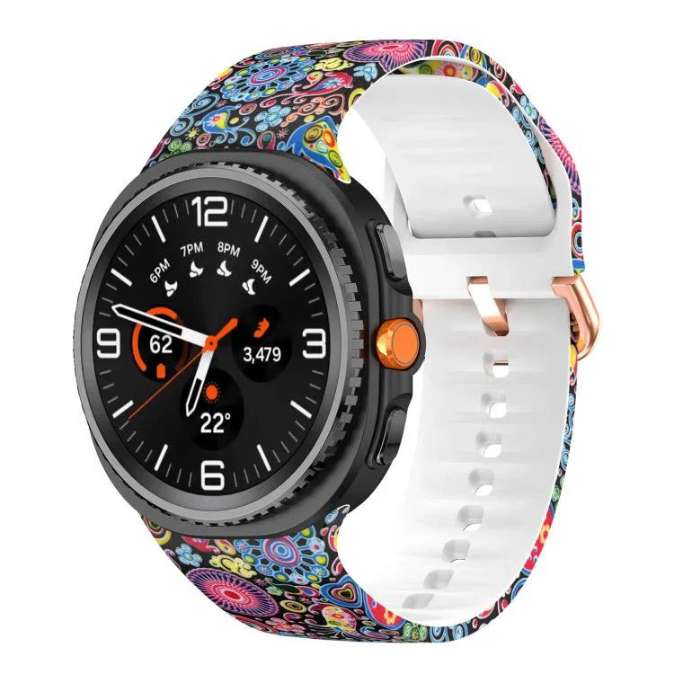 สายซิลิโคนพิมพ์ลาย สำหรับ Samsung Galaxy Watch8 / Watch8 Classic