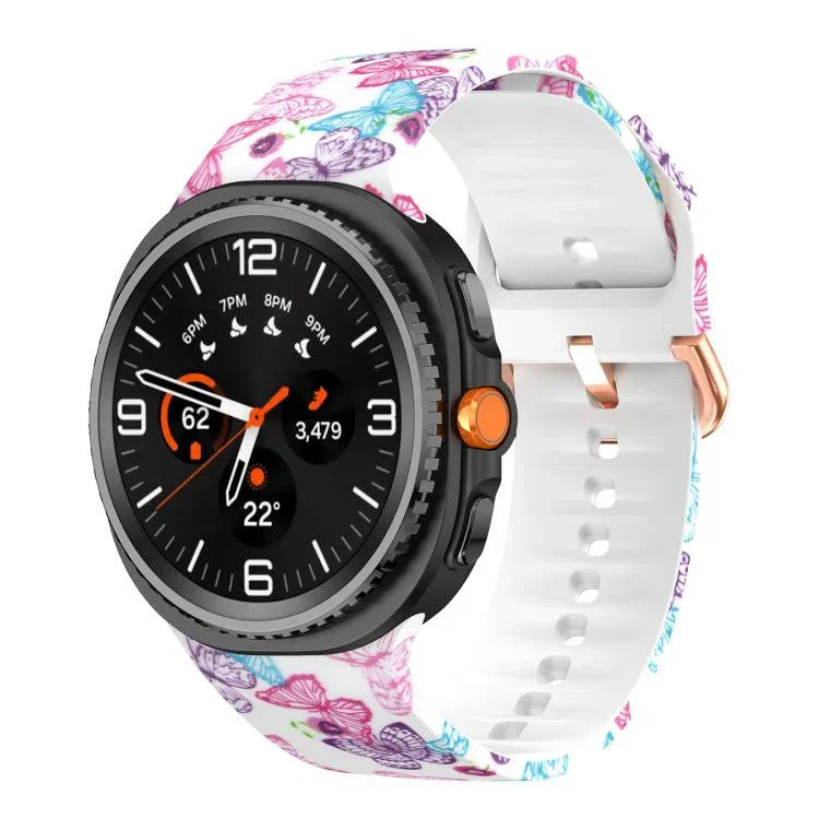สายซิลิโคนพิมพ์ลาย สำหรับ Samsung Galaxy Watch8 / Watch8 Classic