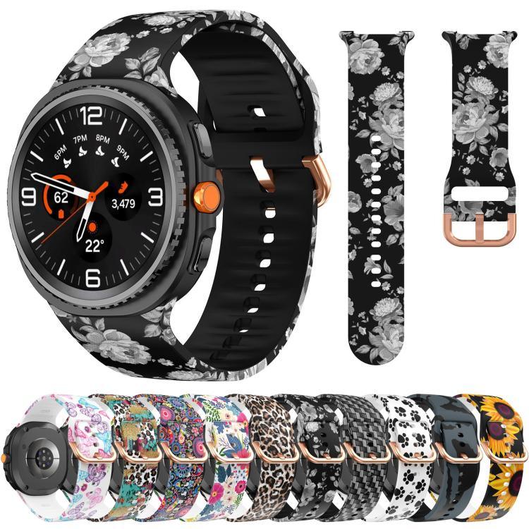 สายซิลิโคนพิมพ์ลาย สำหรับ Samsung Galaxy Watch8 / Watch8 Classic