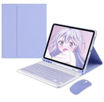 เคสแท็บเล็ตพร้อมคีย์บอร์ดบลูทูธแม่เหล็กถอดได้พร้อมเมาส์ สำหรับ iPad 2025, สำหรับ iPad 2022