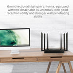 ED128 6 Antennas SIM Card Eurasia Version 4G LTE 300Mbps Wireless WiFi Home Office Router, US Plug, EU Plug