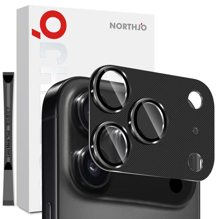ฟิล์มกระจกนิรภัยป้องกันเลนส์กล้องลายเส้น CD NORTHJO สำหรับเลนส์หลัง iPhone 17 Pro Max, สำหรับ iPhone 17 Pro