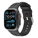 สายรัดนาฬิกาซิลิโคนสองสีลายยางรถยนต์ สำหรับ Apple Watch ขนาด 46 มม. / 49 มม. / 45 มม. / 44 มม., สำหรับ Apple Watch ขนาด 42 มม. / 41 มม. / 40 มม. / 38 มม.