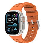 สายรัดนาฬิกาซิลิโคนสองสีลายยางรถยนต์ สำหรับ Apple Watch ขนาด 46 มม. / 49 มม. / 45 มม. / 44 มม., สำหรับ Apple Watch ขนาด 42 มม. / 41 มม. / 40 มม. / 38 มม.