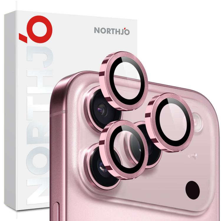 ฟิล์มกระจกนิรภัยแหวนโลหะป้องกันเลนส์กล้อง NORTHJO สำหรับ iPhone 17 Pro / 17 Pro Max