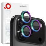 ฟิล์มกระจกนิรภัยแหวนโลหะป้องกันเลนส์กล้อง NORTHJO สำหรับ iPhone 17 Pro / 17 Pro Max