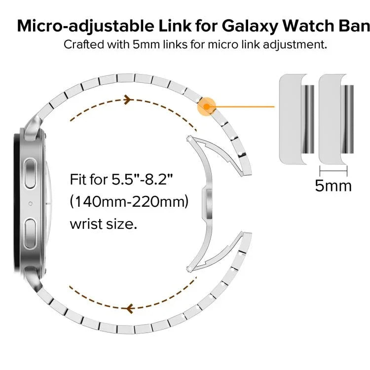 สายรัดนาฬิกาโลหะผสมไทเทเนียมหัวเข็มขัดรูปผีเสื้อ One Beads สำหรับ Samsung Galaxy Watch8 / Watch8 Classic